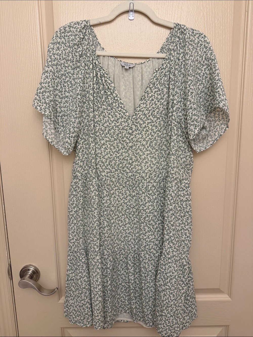 Rails Clarissa Cream Dress with Sage Floral Print